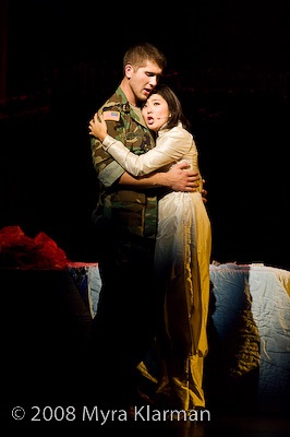 Pioneer students Tim VanRiper and Ashley Park play the title roles of Chris and Kim in Miss Saigon.