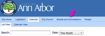 City of Ann Arbor website