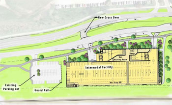 Site plan for the Fuller Road Station