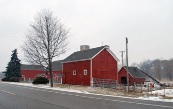 The barn and out buidlings at Staebler Farm, on Plymouth Road in Superior Township. Washtenaw County Parks & Recreation bought the farm in 2001, will be developing master plan for the property in the coming years.