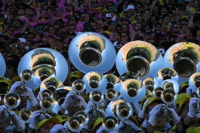 Michigan Marching Band horn section