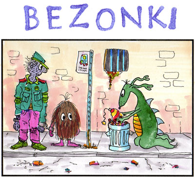 Bezonki cartoon panel