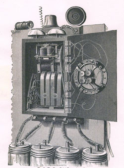 Illustration of Webster Gillett's four-point telephone