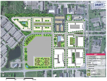 A rendering of possible future development from Pittsfield Township's master plan A rendering of possible future development from Pittsfield Township's master plan