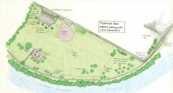 Sketch of proposed changes to Riverside Park