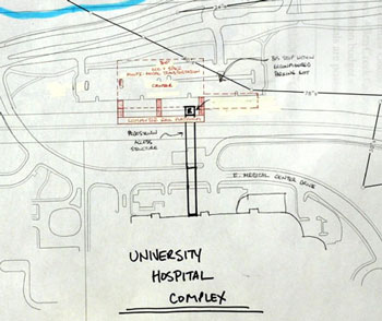 Early sketch of Fuller Road Transit station from 2009