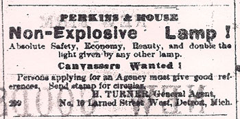Non-explosive lamp, kerosene