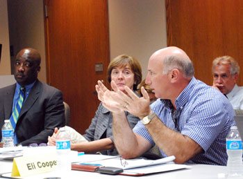 AATA board member Eli Cooper deliberates at the July 16, 2012 meeting.