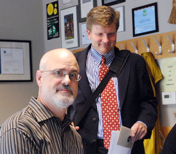 From left: architect Brad Moore and attorney Scott Munzel