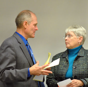 Mayor John Hieftje and Marcia Higgins (Ward 4)