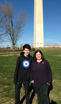 Laura Sky Brown and Henry Brown in Washington D.C. in front of the Washington monument Jan. 20, 2013.
