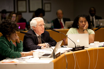 From left: AAPS trustees Simone Lightfoot, Glenn Nelson and Susan Baskett