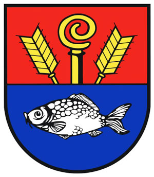 Reinfeld's coat of arms displays a silvery German carp