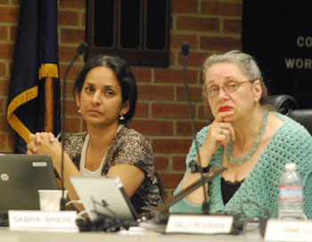From left: Ward 1 councilmembers Sumi Kailasapathy and Sabra Briere