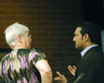 Marcia Higgins (Ward 4) and Paras Parekh, whose appointment to the planning commission was confirmed at end of the meeting. 