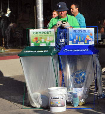 Recycle Ann Arbor booth at the annual Mayor's Green Fair held on June 14, 2013 this year.