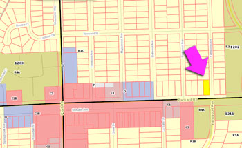 Packard Road zoning map
