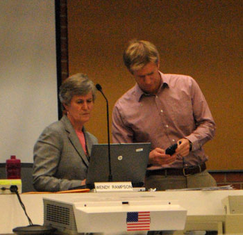 City of Ann Arbor planning manager Wendy Rampson and Mike Martin