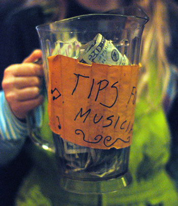 Pitcher passed at the Old Town Tavern on Jan. 1, 2014 for the annual Townes Van Zandt memorial show performed by Chris Buhalis – on the anniversary of Van Zandt s death, now 17 years ago. (Photo by the writer).