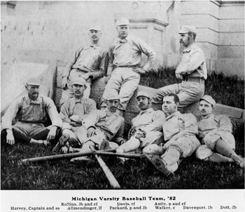 Moses with his 1882 UM teammates.