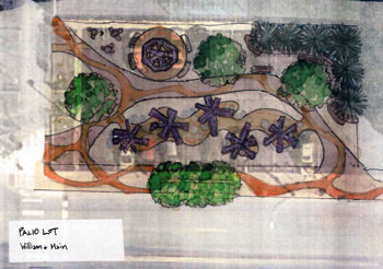 Sketch of possible park installation at the Palio Lot.