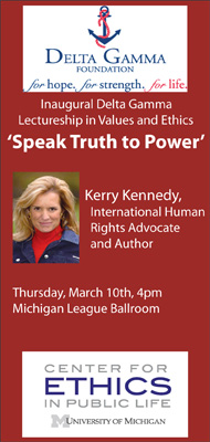 UM Center for Ethics Kennedy 1march11