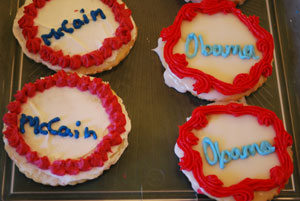 Candidate cookies at Jefferson Market & Cakery.