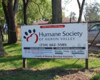 Entrance to the current Humane Society of Huron Valley on Cherry Hill Road.