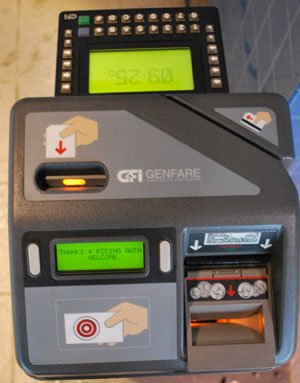 Passenger view of the new AATA fare boxes that are scheduled to be deployed on Feb 6.
