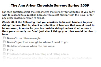 Ann Arbor survey