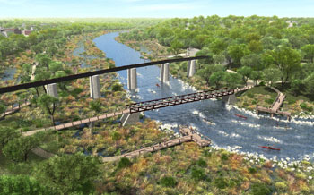 artist conception of argo dam as removed