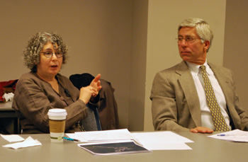 Elaine Sims and Jim Curtis of the Ann Arbor Public Art Commission
