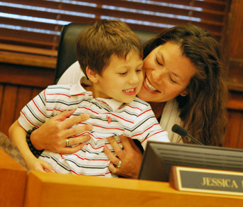 Jessica Ping and her son Sullivan