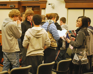 Skyline High students at the March 1, 2011 Ann Arbor planning commission meeting.