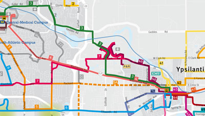 AATA Master Transit Plan Final Map Ypsi