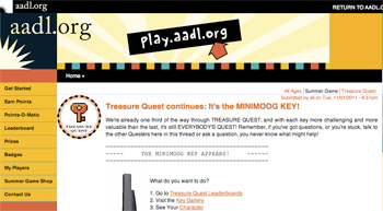 Screenshot of Play.AADL.org