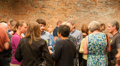 A crowd scene from the July 27 Bezonki reception.