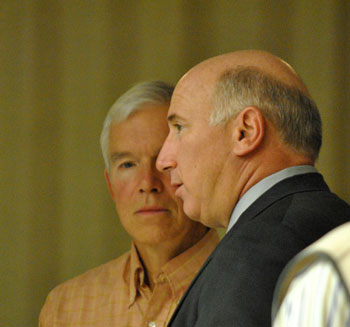 From left: Larry Deck and transportation program manager Eli Cooper