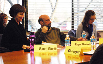 Left to right: Sue Gott, Roger Kerson, Anya Dale.