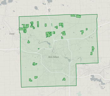 Ann Arbor greenbelt acquisitions through June 2012