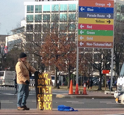 Demonstrator in Washington D.C. on Jan. 21, 2013