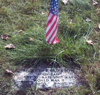 Marion Frierson's grave in Woodlawn Cemetery, Ypsilanti.