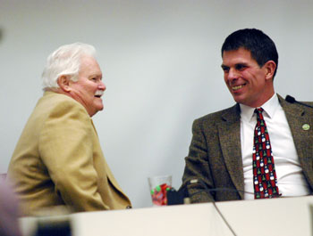 From left: Mike Anglin (Ward 5) and city administrator Steve Powers