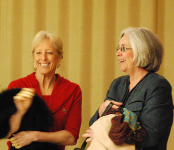From left: Karen Kerry, president-elect of the Rotary Club of Ann Arbor; Josie Parker, director of the Ann Arbor District Library.