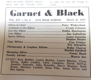 Ruth Kraut, Garnet & Black, The Ann Arbor Chronicle