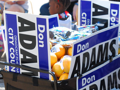 Don Adams fruit cart.